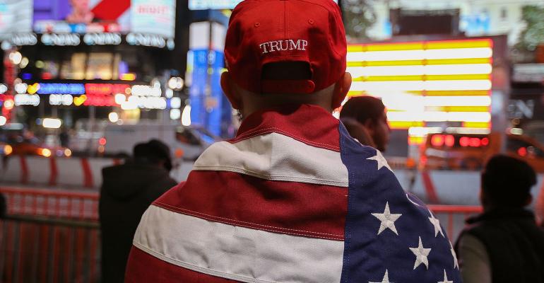 Trump supporter Times Square