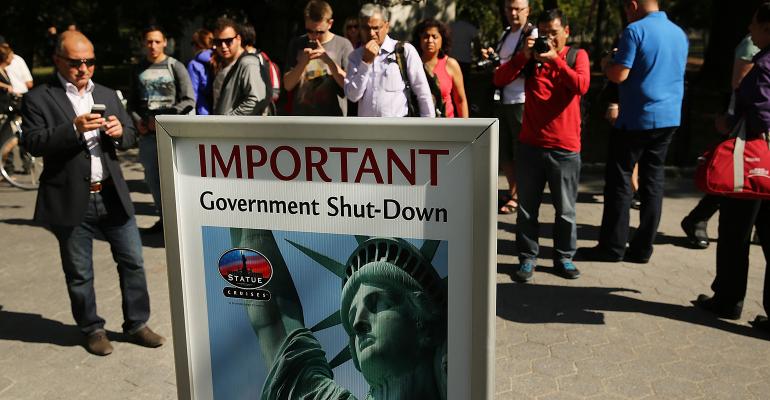 government shutdown sign