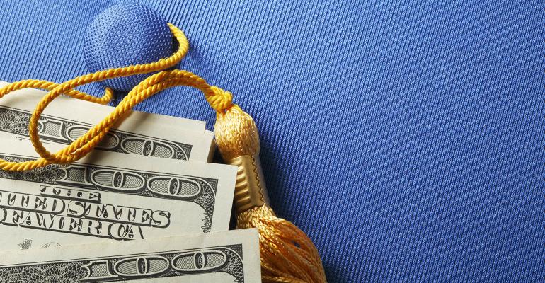 graduation cap dollars tassle college financial planning programs ranked