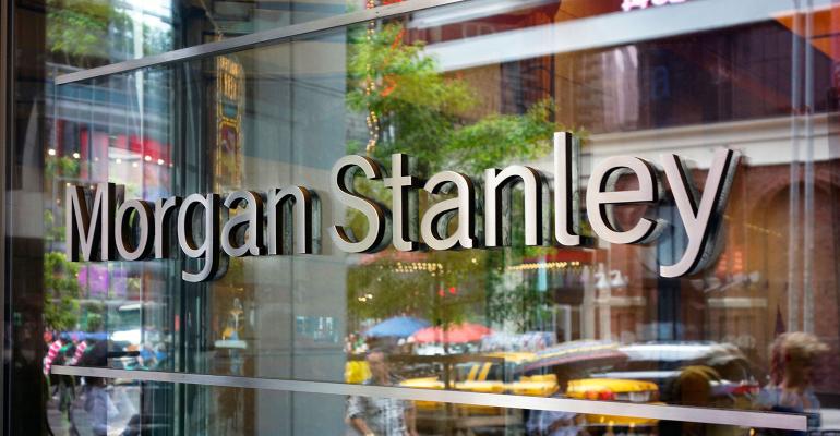 Morgan Stanley building sign Q3 earnings