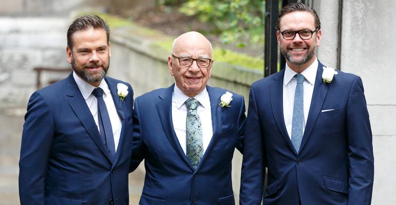 Rupert Murdoch sons wedding Lachlan James