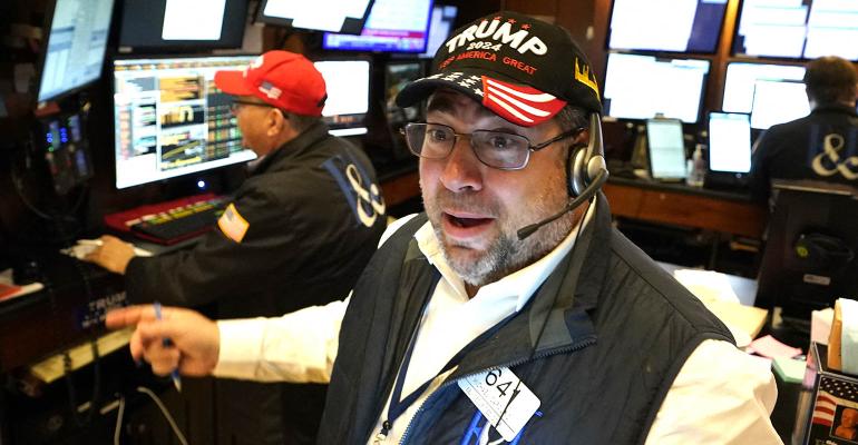 Stock market trader Trump hat