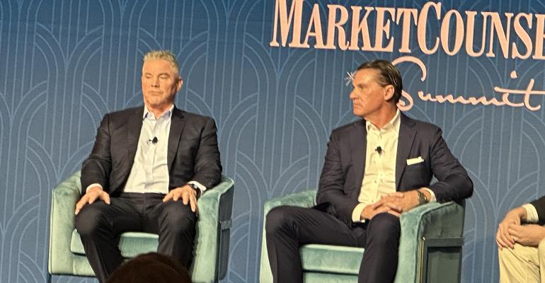 Robinhood's Steve Quirk (left) and TradePMR's Robinhood at The MarketCounsel Summit