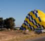 deflated hot air balloon