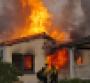 House on fire in Pasdana California LA wildfires