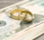 wedding rings and money