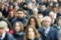 crowded street walking